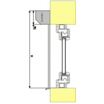 External blind standard for the window 150x220 cm