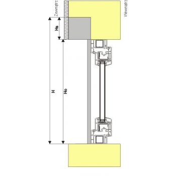 External blind concealed for the window 90x120 cm