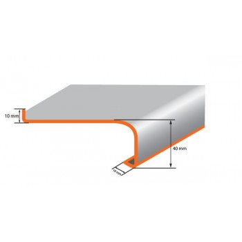 External metal window sill golden oak