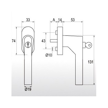 Window handle gQ FG61 SG.ER