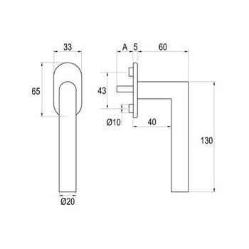 Window handle gQ FG61FRS