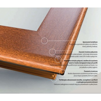 PVC-Türen Classic System der Fertigfüllungen für Türen Perito Nicol 24mm