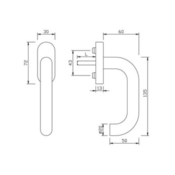 Window handle gQ FG60L.ER