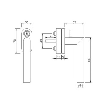 Window handle gQ FG61.S.ER