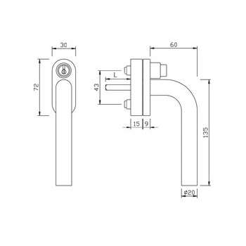 Window handle gQ FG62