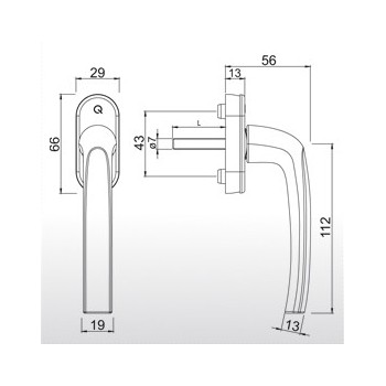 Window handle gQ FG10