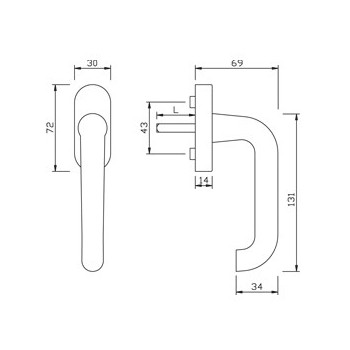 Window handle gQ FG60.AL