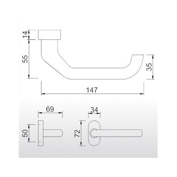 Handle without spindle DG 59.ER.ORS.LT