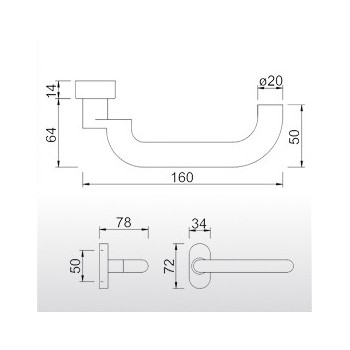 Handle without spindle DG 60A.ER.ORS.LT