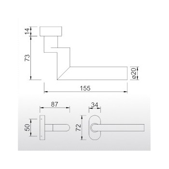 Handle without spindle DG 61A.ER.ORS.LT