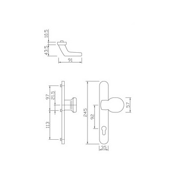 Knob-SZ gQ DG58 PZ92 WHITE