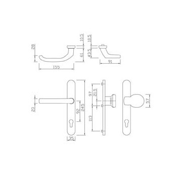 Handle-G gQ DG58 PZ92 CHROME POLER.