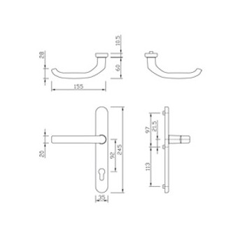 Drücker-KL gQ DG58 PZ92 F1 058441