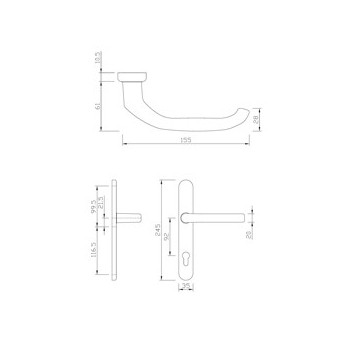 Handle-SZ gQ DG58 PZ92 INT. BROWN 216