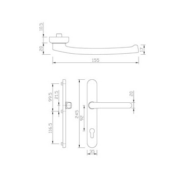 Handle-SZ gQ DG58 PZ92 EXT. WHITE 216
